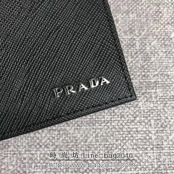 PRADA普拉達 官網同步 經典爆款 頂級原單十字紋牛皮 男士短款錢夾 2M0513 DD1781